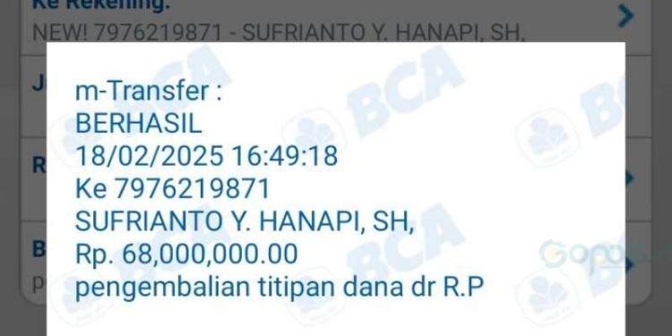 Kades Hutabohu Kembalikan Uang Rp68 Juta