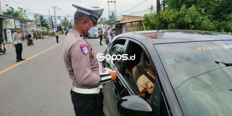 44 Pelanggar terjaring Operasi Keselamatan Otanaha yang dilakukan oleh Satlantas Polres Gorontalo back up Polda Gorontalo, Jumat (21-2-2025).
