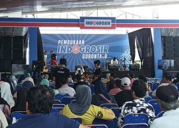 Suasana pembukaan Indogrosir Gorontalo
