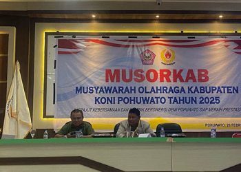 Ketua Koni Pohuwato terpilih, Mohammad Afif, Rabu (26/02/2025) (Yusuf/Gopos)