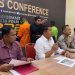 Dirreskrimsus Polda Gorontalo Kombes Pol Marully Pardede saat jumpa pers penetapan tiga tersangka pelaku tambang ilegal di Gorontalo, Kamis (6/2/2025).(Foto Arif Gopos)
