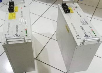 Barang bukti dua unit baterai BTS milik PT Telkomsel yang disita Polres Kotamobagu.(Foto Polres KTG)