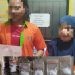 Lelaki YRR dan perempuan MD tersangka narkoba saat diamankan di Polresta Gorontalo Kota.(Foto Humas Polresta)