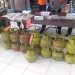 Barang bukti tabung gas elpiji 3 Kg hasil curian saat ditunjukkan pada jumpa pers di Polres Pohuwato, Kamis (13/2/2025).(Foto Yusuf Gopos)