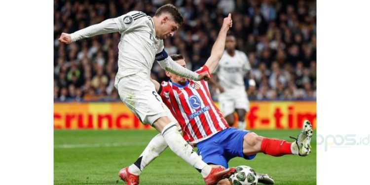 Laga Real Madrid vs Derby Madrid. (Foto: Akun Twitter Real Madrid)