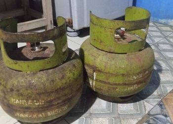 Tabung gas elpiji kosong.(Foto Yusuf Gopos)
