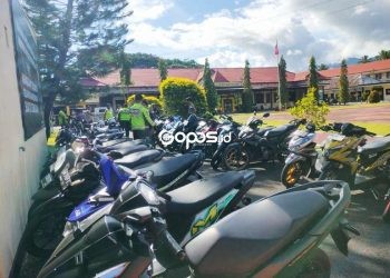 42 Kendaraan jenis sepeda motor berhasil dirazia Satuan Lalulintas Polres Bone Bolango Sabtu pagi (1-3-2025).