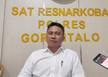 Kasat Narkoba Polres Gorontalo, Iptu Rudianto Simbala saat dikonfirmasi, Senin (10/3/2025). (Foto: Putra/Gopos)