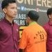 Tersangka UT alias Ucin warga Gorontalo Utara yang diduga menyelewengkan BBM Bersubsidi.(Foto Putra Gopos)