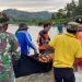 Jasad Yahya Hasan saat dievakuasi tim SAR gabungan di sungai Bualemo, Kecamatan Kwandang, Gorontalo Utara, Kamis (6/3/2025).(Foto Humas Penrem)