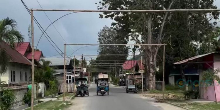 Persiapan tumbilotohe yang berlangsung di Kelurahan Ipilo, Kecamatan Kota Timur, Kota Gorontalo.