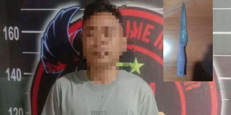 RM (30) warga kecamatan Kota Tengah langsung menyerahkan diri ke Mapolsek Kota Tengah.
