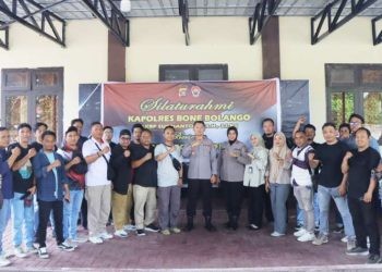 Polres Bone Bolango melaksanakan silahturahmi bersama awak media, Rabu sore (23-4-2025).