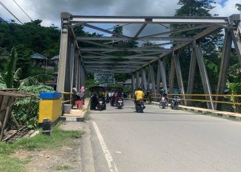 Jembatan Potanga di Kecamatan Kota Barat Kota Gorontalo. (Foto Rama Gopos)
