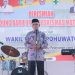 Wakil Bupati Pohuwato, Iwan Adam, memberikan sambutan peresmian gedung baru UPTD Puskesmas Motolohu, Jum'at (25/04/2025) (Iwan Karim Humas Pemda Pohuwato)