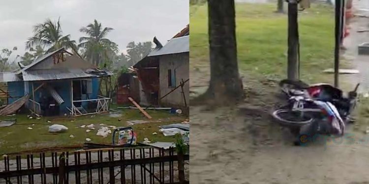 Sejumlah rumah di Kabupaten Gorontalo dikabarkan rusak akibat diterjang angin kencang di sejumlah titik di wilayah Kabupaten Gorontalo pada Senin sore (5-5-2025).
