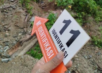 Proses olah TKP pihak Polres Bone Bolango.