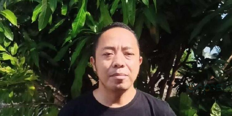 Manager PT Gorontalo Mineral, Didik B Hatmoko saat memberikan keterangan. Istimewa