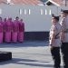 Kapolresta Gorontalo Kota, Kombes Pol Ade Permana memimpin upacara sertijab tiga kapolsek, Rabu (14/5/2025)