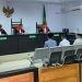 Tiga terdakwa kasus dugaan korupsi proyek Kanal Tanggidaa resmi menjalani sidang perdana di Pengadilan Tipikor Gorontalo, Rabu (14/5/2025).(Foto Rama Gopos)
