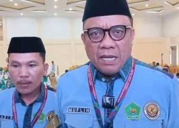 Kepala Kantor Wilayah Kementerian Agama Provinsi Gorontalo, Dr. M. Muflih B. Fattah, MM, menyampaikan apresiasinya atas kelancaran pelaksanaan layanan One Stop Service (OSS)