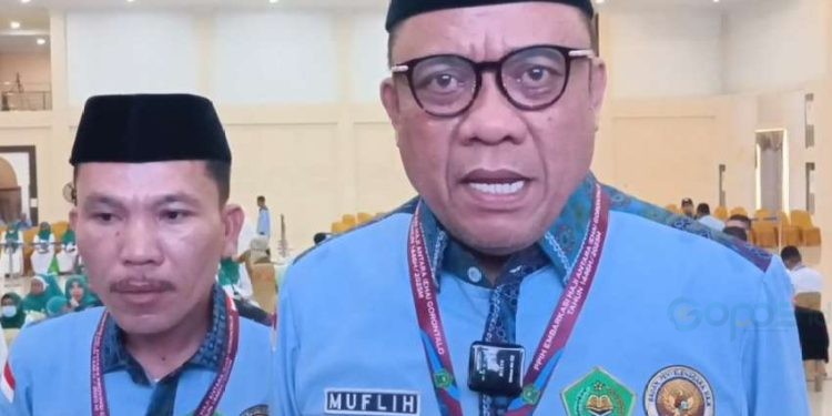 Kepala Kantor Wilayah Kementerian Agama Provinsi Gorontalo, Dr. M. Muflih B. Fattah, MM, menyampaikan apresiasinya atas kelancaran pelaksanaan layanan One Stop Service (OSS)