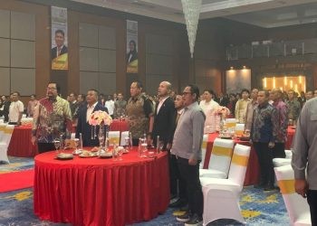 Ketua DPRD Kota Gorontalo menghadiri pelantikan BPD HIPMI di Azlea Convention Centre (Kamis/22/5/2025) foto:Rama/Gopos