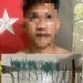 NK saat diamankan di Polresta Gorontalo Kota. (Foto Humas)