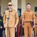 Bupati Pohuwato, Saipul Mbuinga, memberikan sambutan upacara Hari lahir Pancasila, berlangsung di Halaman Kantor Bupati Pohuwato, Senin (02/06/2025) (Iwan Karim Prokopim Pohuwato)