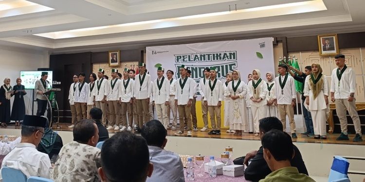 Suasana pelantikan pengurus baru HMI cabang Kota Gorontalo.