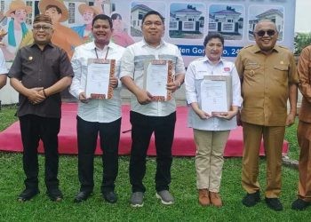 Penandatanganan MoU antara Gempira dengan mitra strategis yaitu Real Estate Indonesia (REI) dan Bank Syariah Indonesia (BSI).