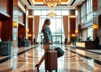 Ilustrasi pengunjung hotel. (Gambar ini dibuat menggunakan tekonlogi kecerdasan buatan)