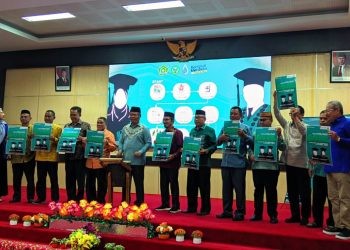 Peluncuran penjaringan  bakal calon rektor IAIN Sultan Amai Gorontalo, Kamis (12/6/2025).(arif/Gopos)