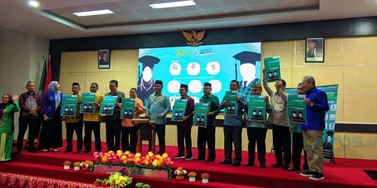Peluncuran penjaringan  bakal calon rektor IAIN Sultan Amai Gorontalo, Kamis (12/6/2025).(arif/Gopos)