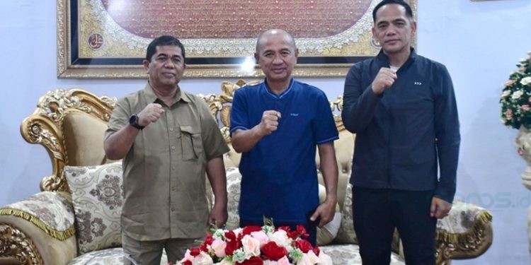 Bupati Pohuwato terima kunjungan Kabinda Gorontalo, Sabtu (28/06/2025) (Iwan Karim Ptokopim Pohuwato)