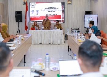 Pemkab Pohuwato ikut wawancara penilaian Paritrana Award 2024, berlangsung di Hotel Julia, Senin (30/06/2025) (Razak Ptokopim Pohuwato)