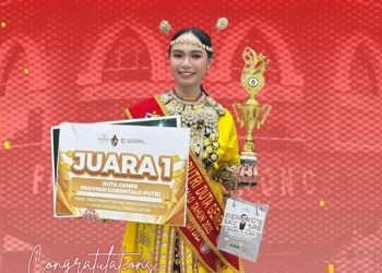 Jessie Berliana Chelsea Manopo, mahasiswa FEB UNG meraih juara I kategori putri Duta GenRe Provinsi Gorontalo 2025.(F. UNG)
