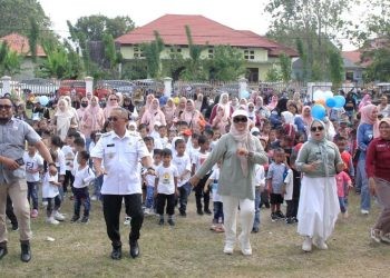 Wakil Bupati Pohuwato, Iwan Adam, memberikan sambutan HAN ke 41, Rabu (23/07/2025) (Iwan Karim Prokopim Pohuwato)