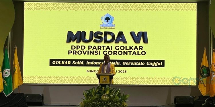 Ketua Umum DPP Partai Golkar, Bahlil Lahadalia hadir langsung dalam Pelaksanaan Musyawarah Daerah (Musda) ke VI DPD I Partai Golkar Gorontalo