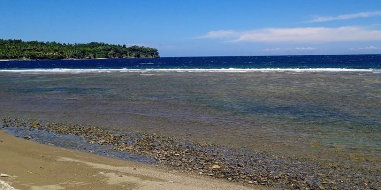 Kondisi Pantai saat ini di Desa Tihu Kecamatan Bone Pantai, Bone Bolango. (Rama/Gopos)
