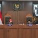 Sidang pembacaan putusan untuk enam perkara dugaan pelanggaran Kode Etik Penyelenggara Pemilu (KEPP) di Ruang Sidang DKPP, Jakarta, Senin (21/7/2025).