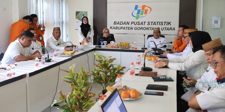 Audiens yang dipimpin langsung Wabup Gorut, Nurjanah Hasan Yusuf. Bertempat di kantor BPS Gorut, Rabu (6/8/2025