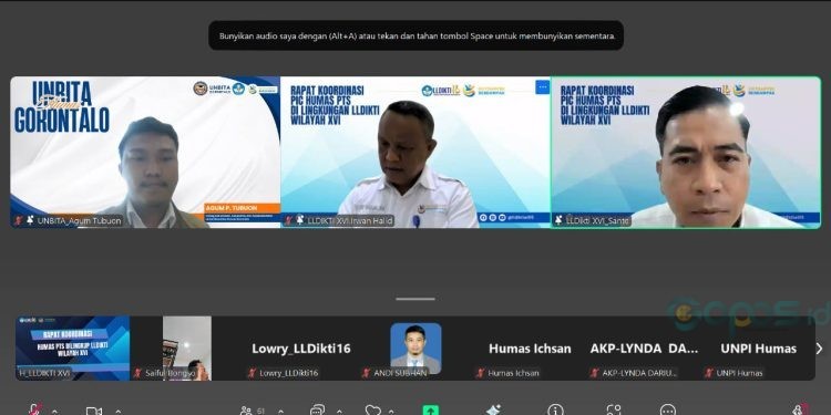 Rakor Kehumasan PTS Se-Sulawesi Utara, Sulawesi Tengah, dan Gorontalo