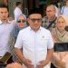 Ketua DPRD Kota Gorontalo, Irwan Hunawa, bersama sejumlah anggota DPRD Kota Gorontalo menerima massa aksi, Senin (1/9/2025).(Rama/gopos)