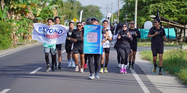 Yayasan Gorontalo Baik Indonesia (Goroba) berkolaborasi dengan komunitas lari RIOT Gorontalo menggelar kegiatan Epic Miles