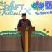 Gubernur Gorontalo, Gusnar Ismail, memberi sambutan pada pembukaan HACF 2025