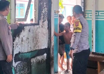 Situasi ruang kelas usai terbakar, Selasa (02/09/2025) (Istimewa)
