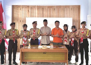 SMK Bina Taruna Gorontalo melalui Gugus Depan 04.0323–04.0324 menggelar Musyawarah Dewan Ambalan, Jumat–Sabtu (19–20/9/2025), di Aula SMK Bina Taruna