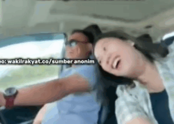 Pria yang diduga Anggota DPRD Provinsi Gorontalo Wahyu Moridu bersama pasangannya