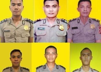 Enam personel Polda Gorontalo yang dipecat sebagai anggota Polri.